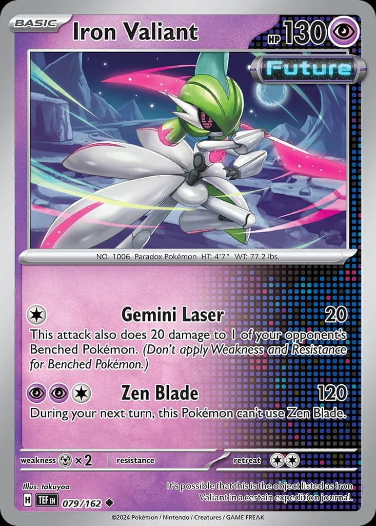 Temporal Forces Iron Valiant card front, 79/162