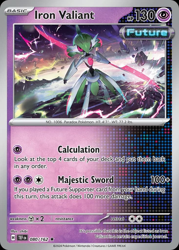 Temporal Forces Iron Valiant card front, 80/162