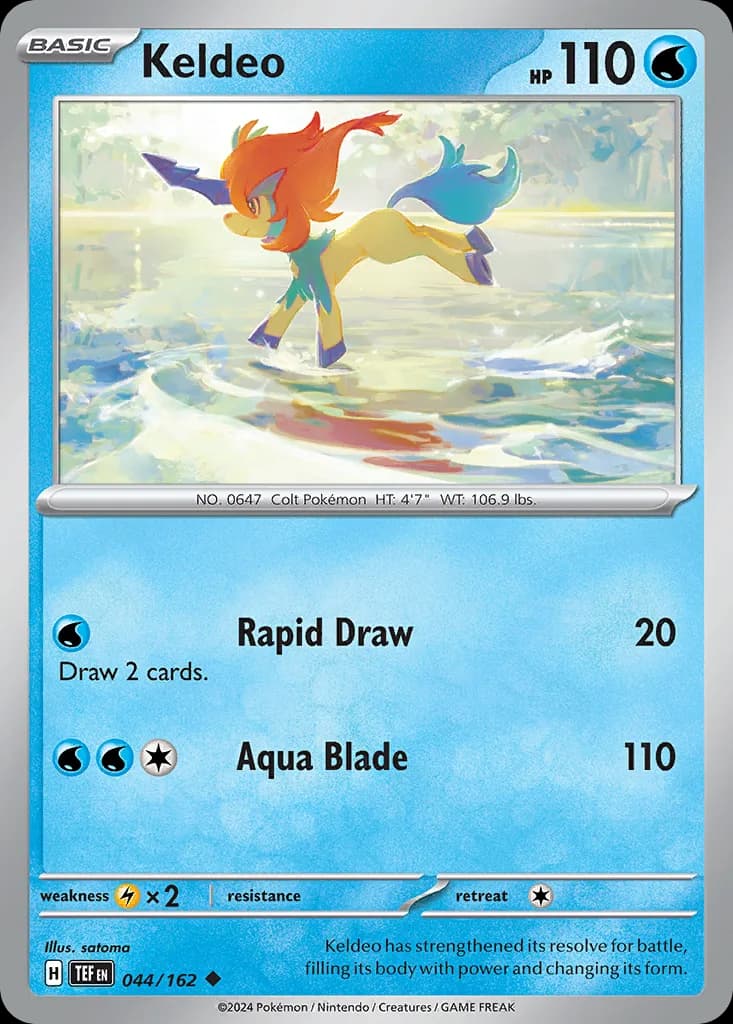 Temporal Forces Keldeo card front, 44/162