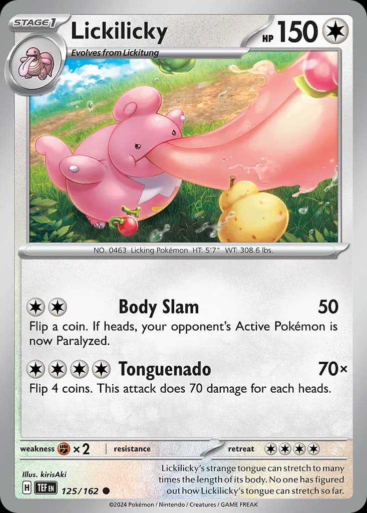 Temporal Forces Lickilicky card front, 125/162
