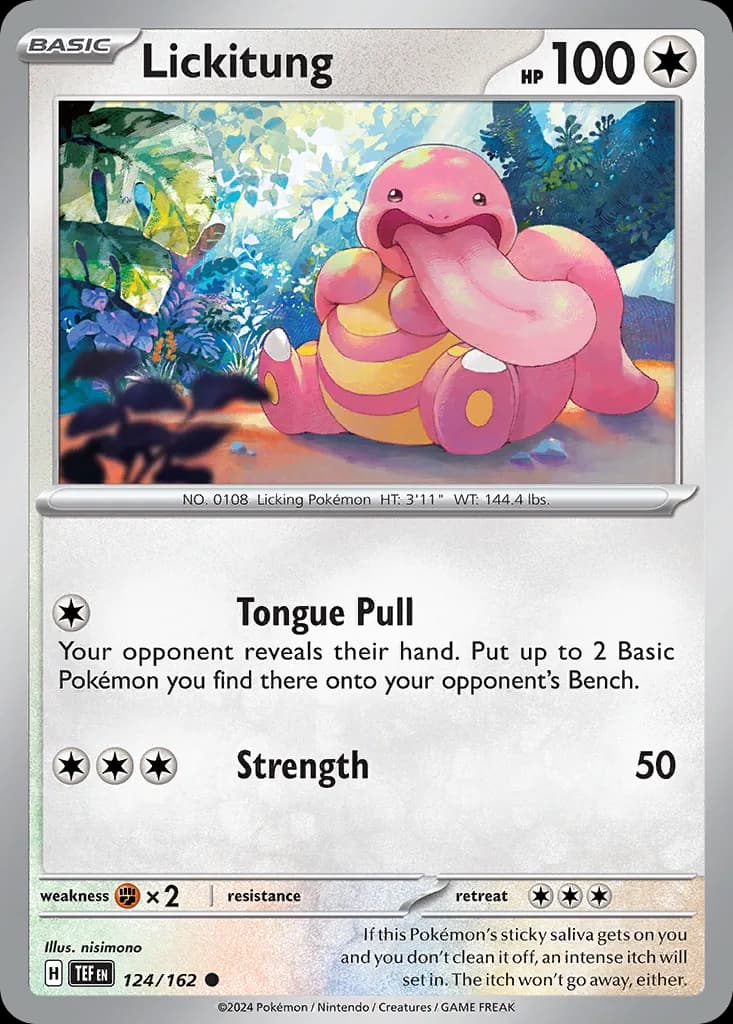 Temporal Forces Lickitung card front, 124/162
