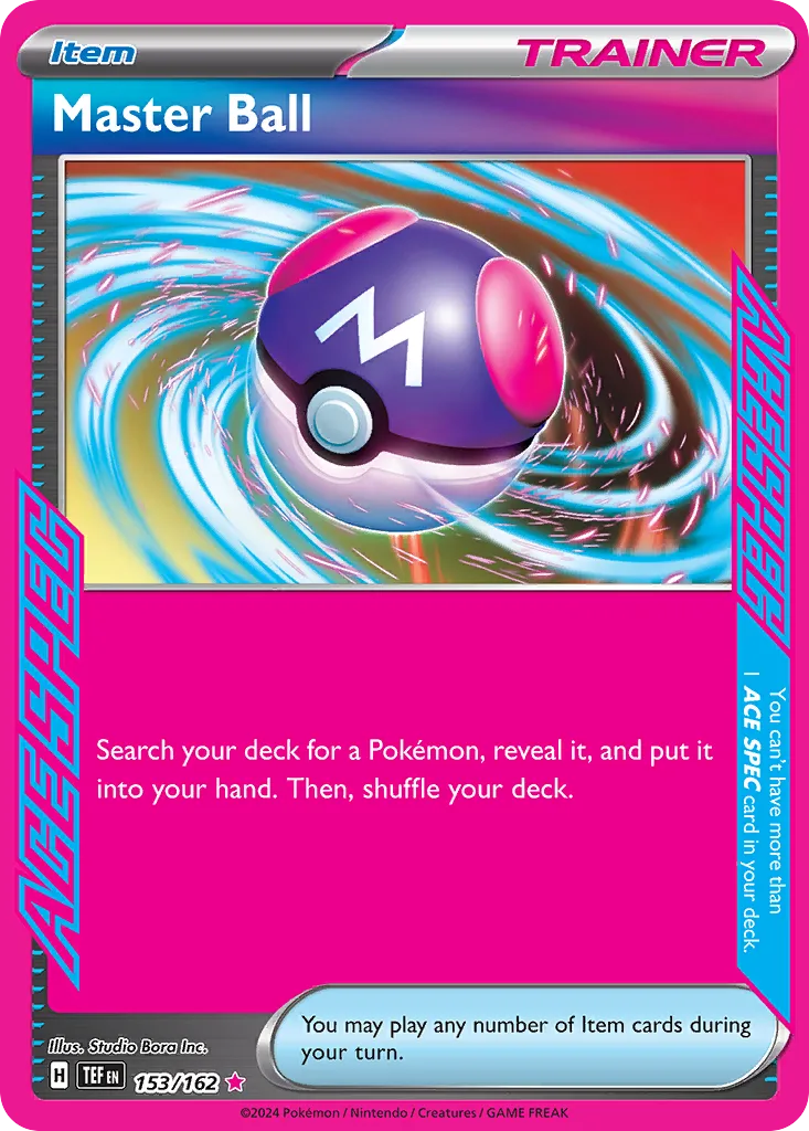 Temporal Forces Master Ball card front, 153/162