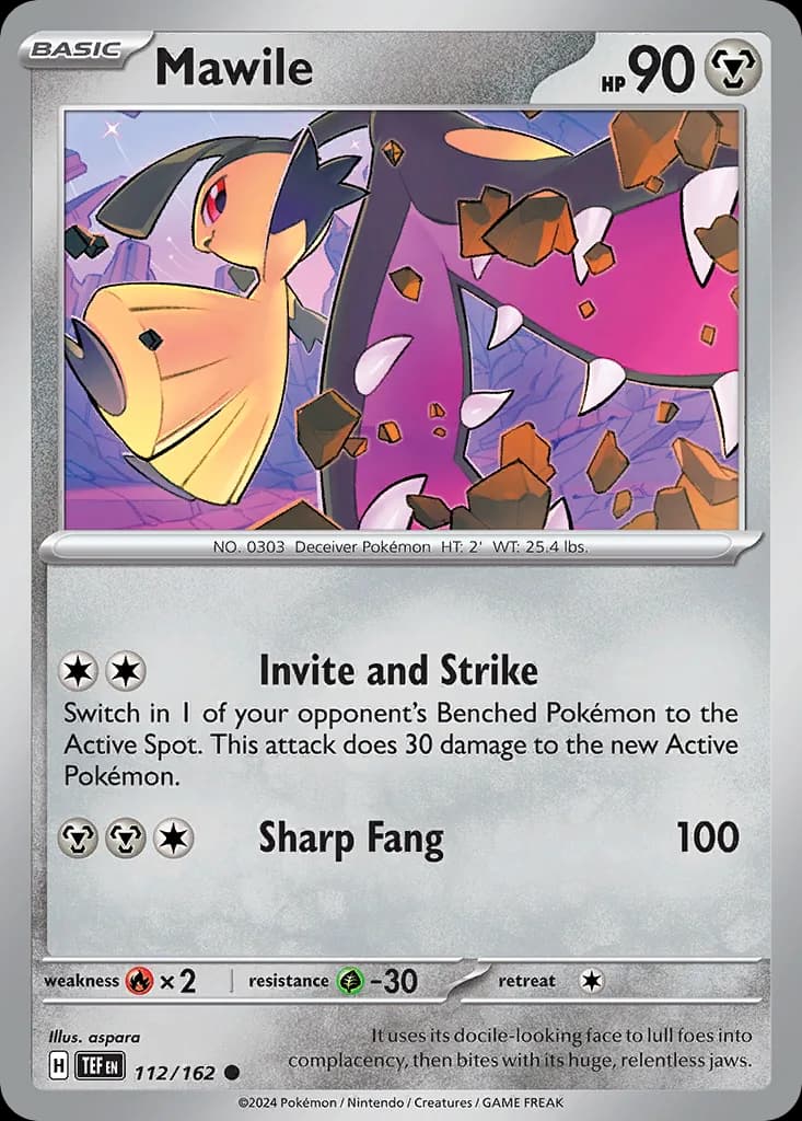 Temporal Forces Mawile card front, 112/162