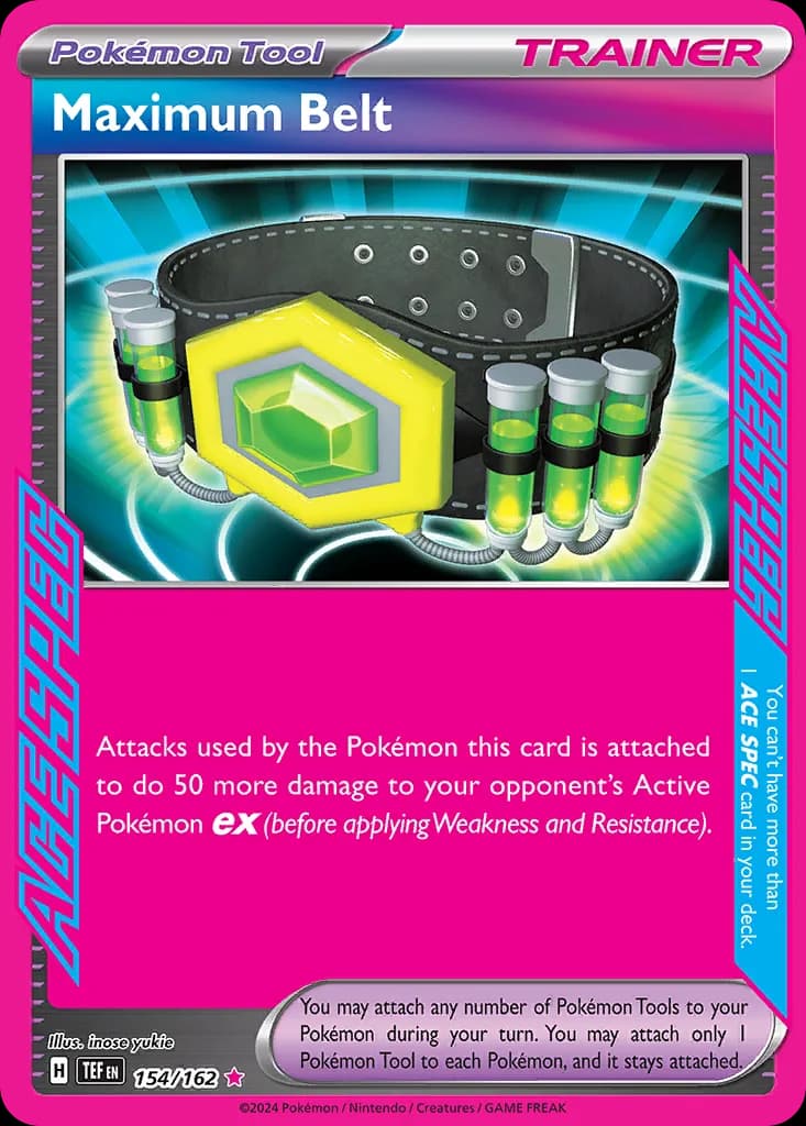Temporal Forces Maximum Belt card front, 154/162