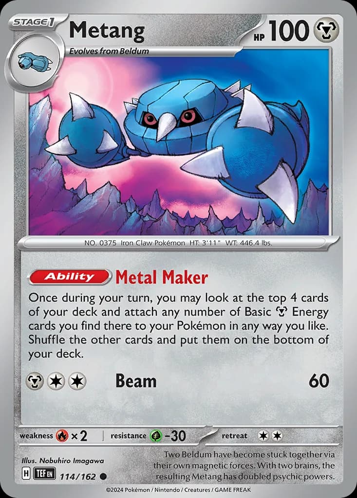 Temporal Forces Metang card front, 114/162