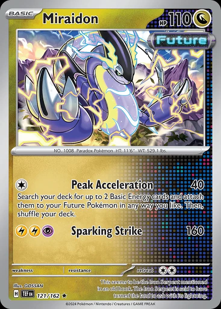 Temporal Forces Miraidon card front, 121/162