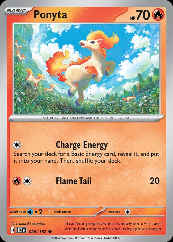 Temporal Forces Ponyta card front, 26/162