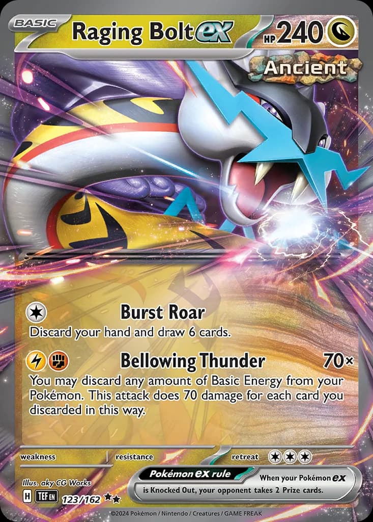 Temporal Forces Raging Bolt ex card front, 123/162