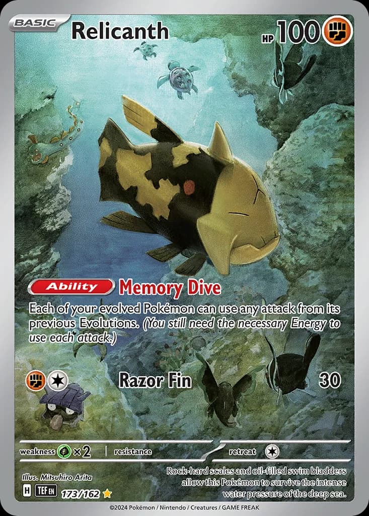 Temporal Forces Relicanth card front, 173/162