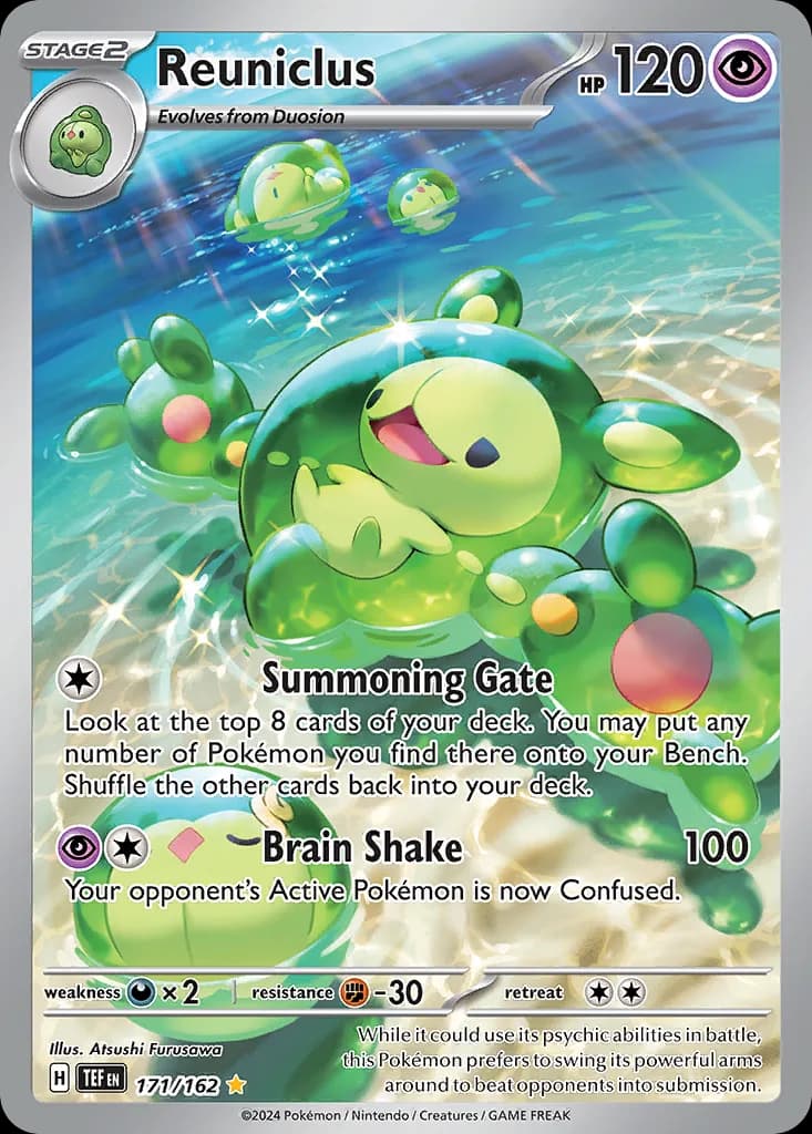 Temporal Forces Reuniclus card front, 171/162
