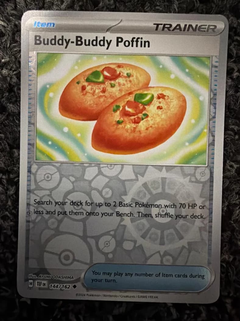 Buddy-Buddy Poffin reverse holo card front, Temporal Forces 144/162