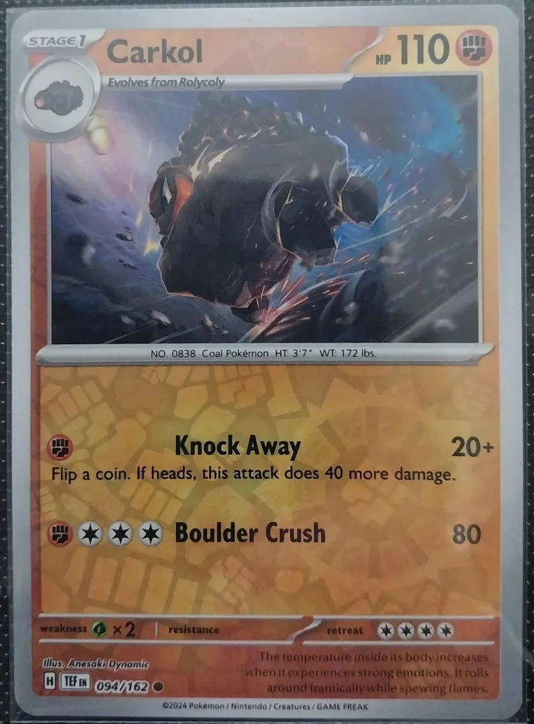 Carkol reverse holo card front, Temporal Forces 94/162