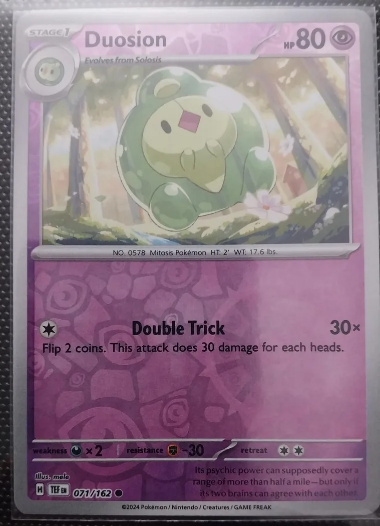 Duosion reverse holo card front, Temporal Forces 71/162