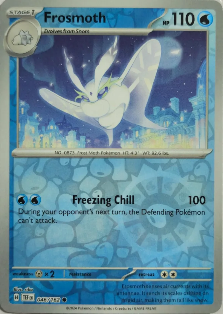 Frosmoth reverse holo card front, Temporal Forces 46/162
