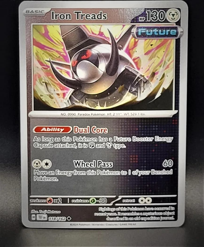 Iron Treads reverse holo card front, Temporal Forces 118/162