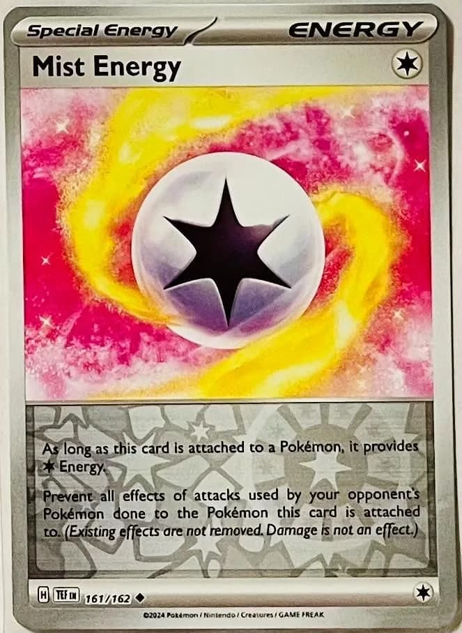 Mist Energy reverse holo card front, Temporal Forces 161/162