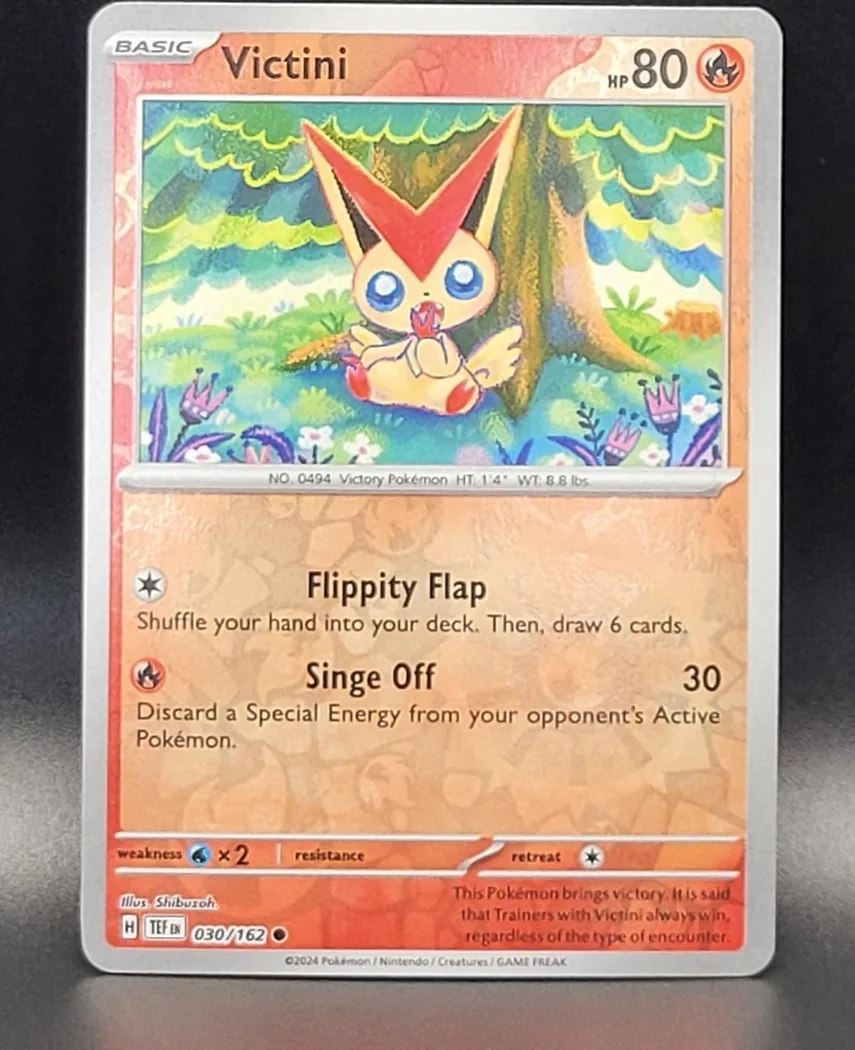 Victini reverse holo card front, Temporal Forces 30/162