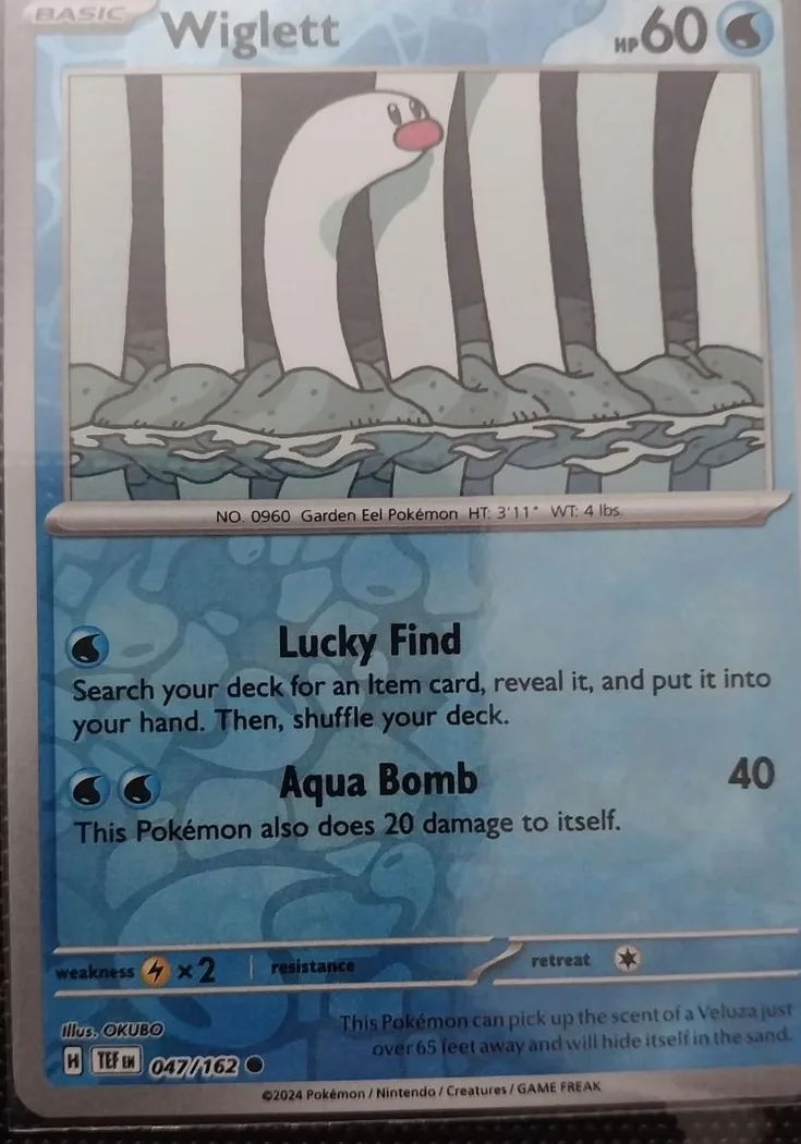 Wiglett reverse holo card front, Temporal Forces 47/162