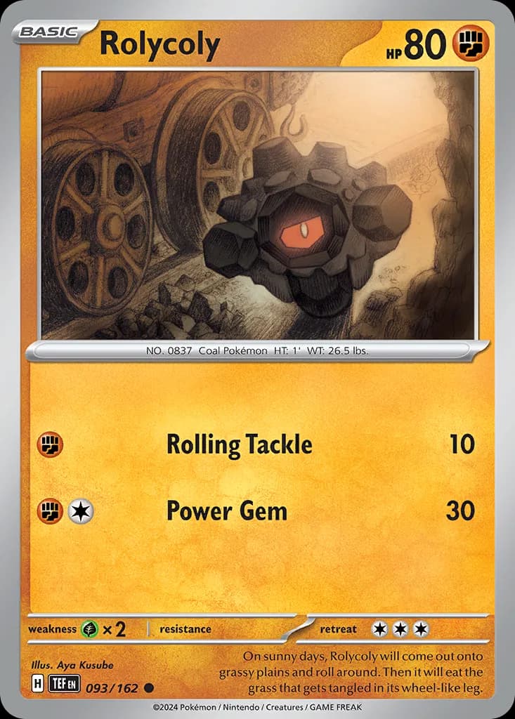 Temporal Forces Rolycoly card front, 93/162