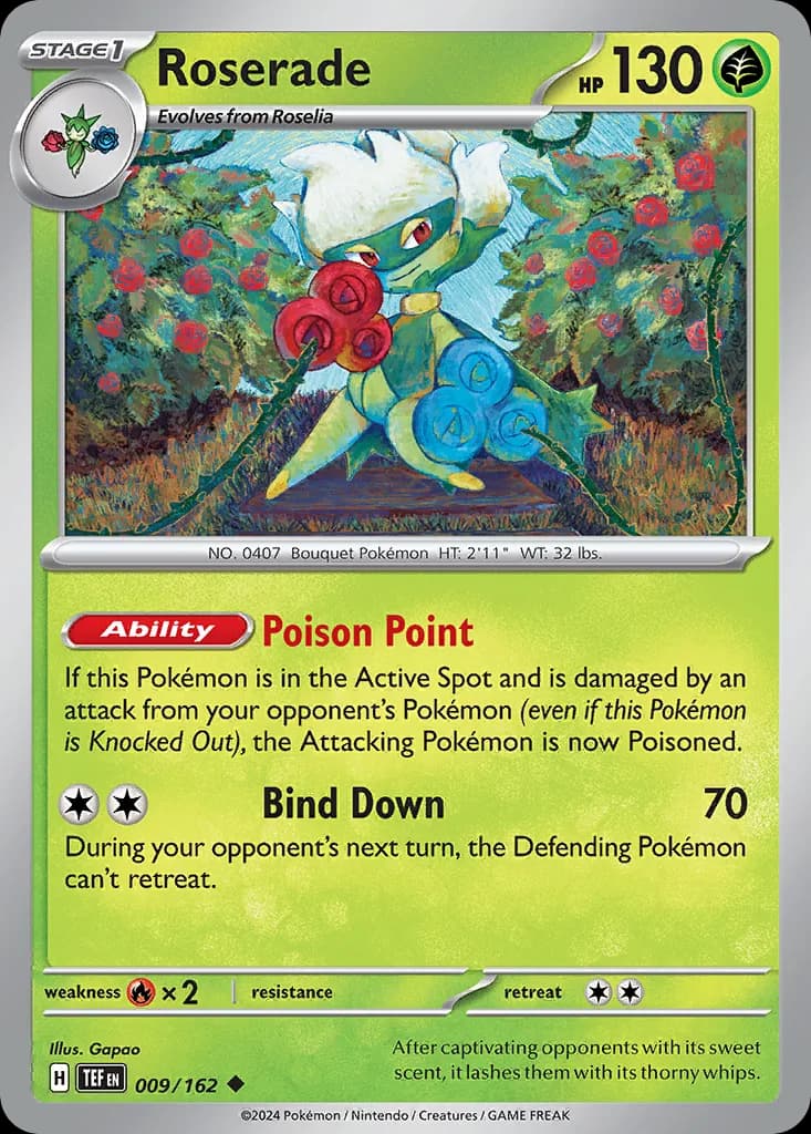 Temporal Forces Roserade card front, 9/162