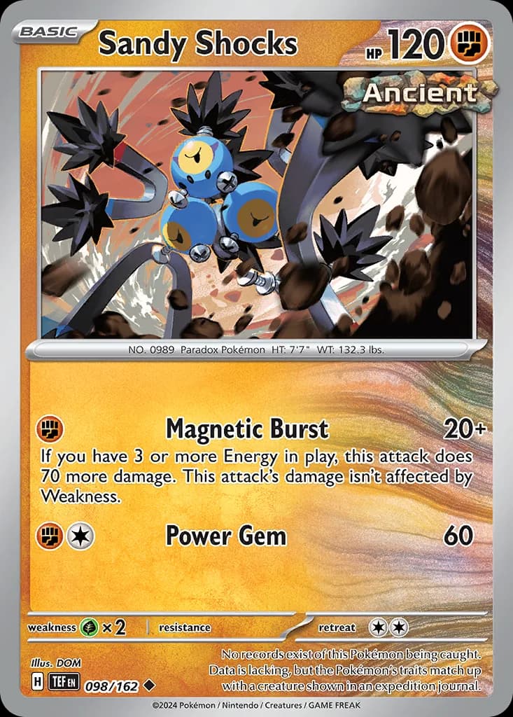 Temporal Forces Sandy Shocks card front, 98/162