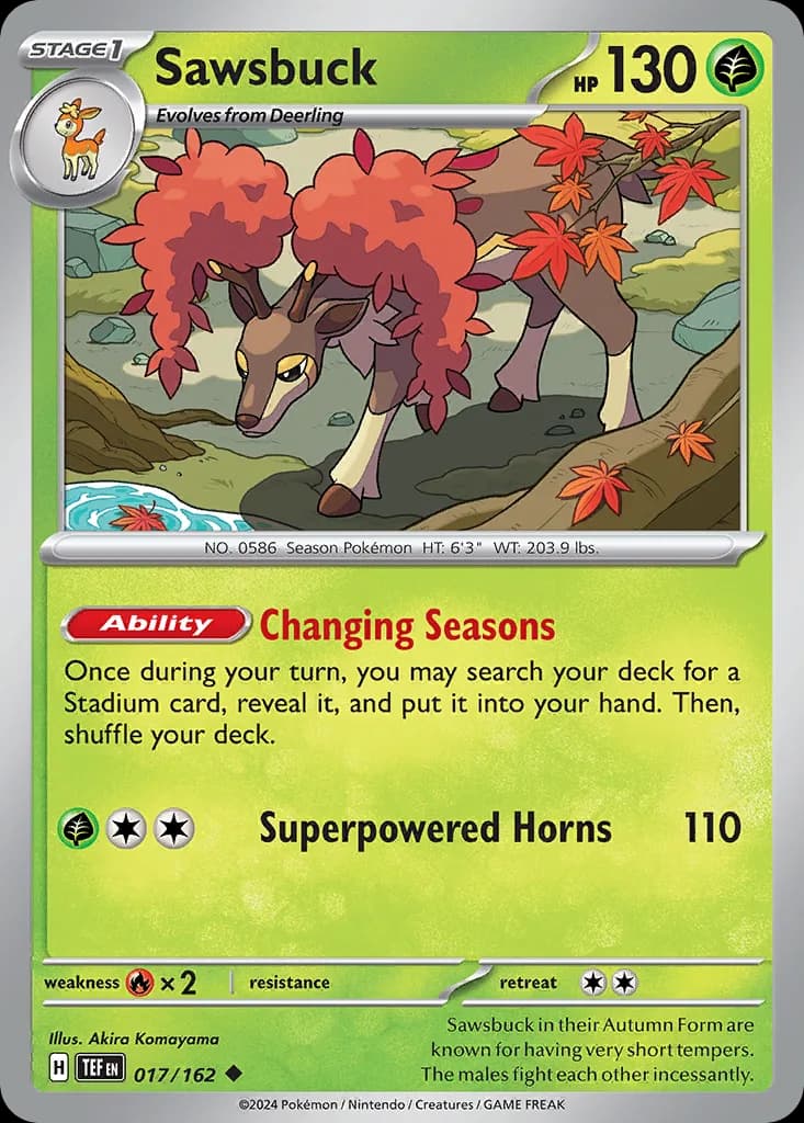 Temporal Forces Sawsbuck card front, 17/162
