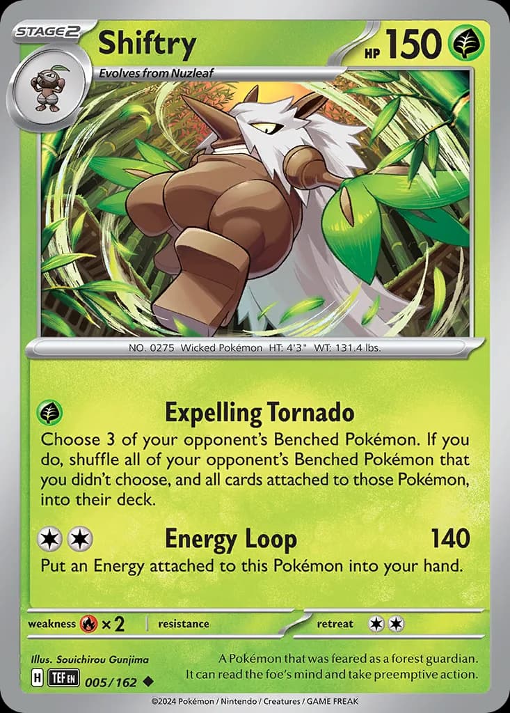 Temporal Forces Shiftry card front, 5/162