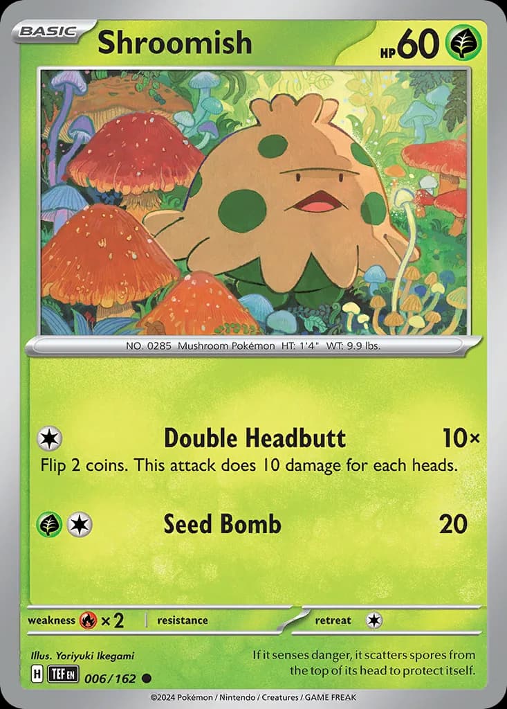 Temporal Forces Shroomish card front, 6/162