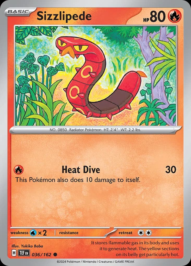 Temporal Forces Sizzlipede card front, 36/162