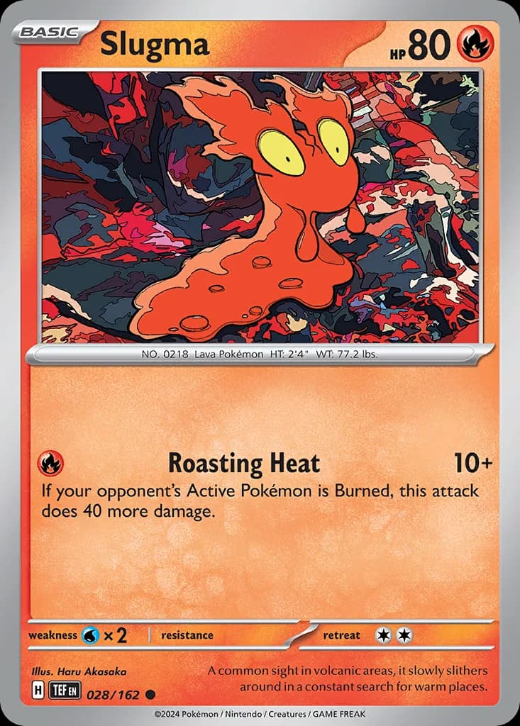 Temporal Forces Slugma card front, 28/162
