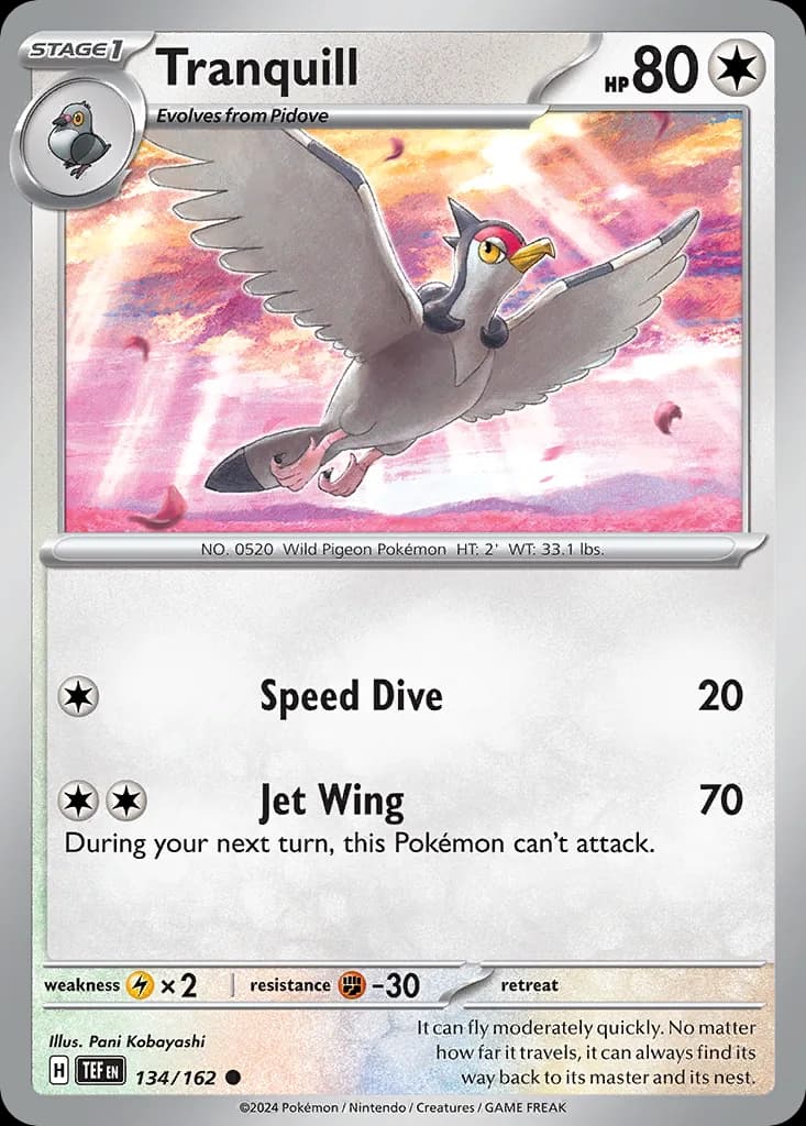 Temporal Forces Tranquill card front, 134/162