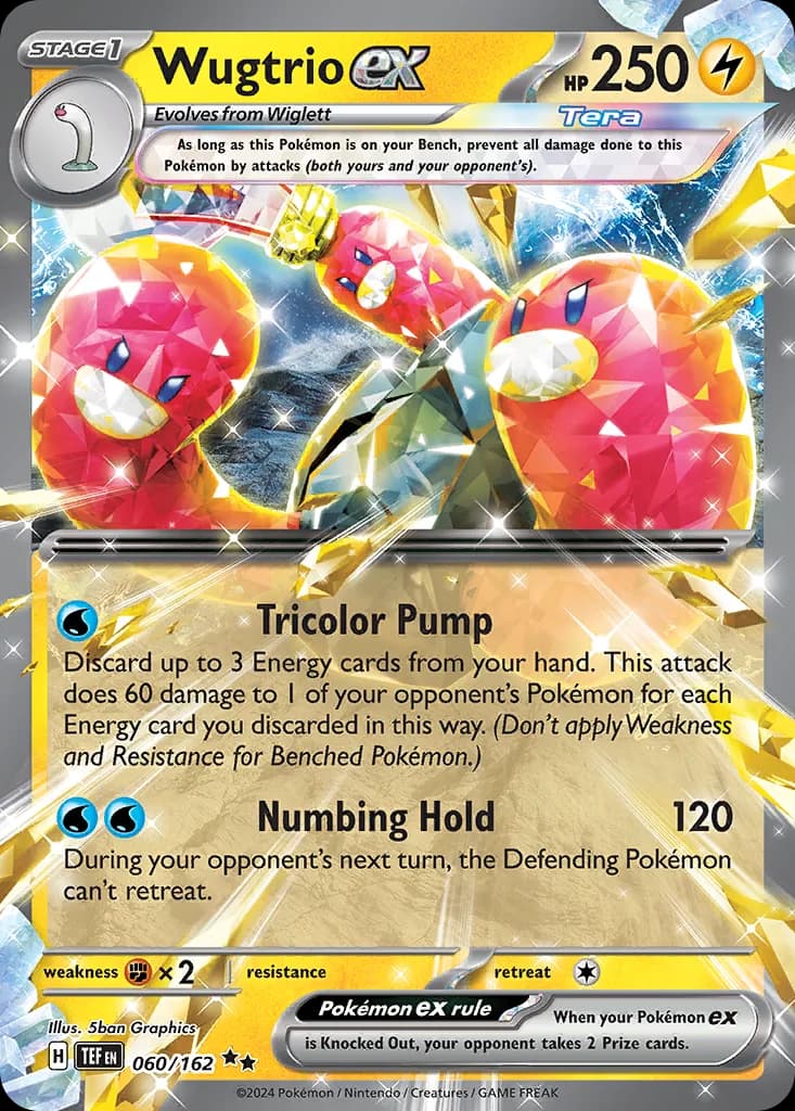 Temporal Forces Wugtrio ex card front, 60/162