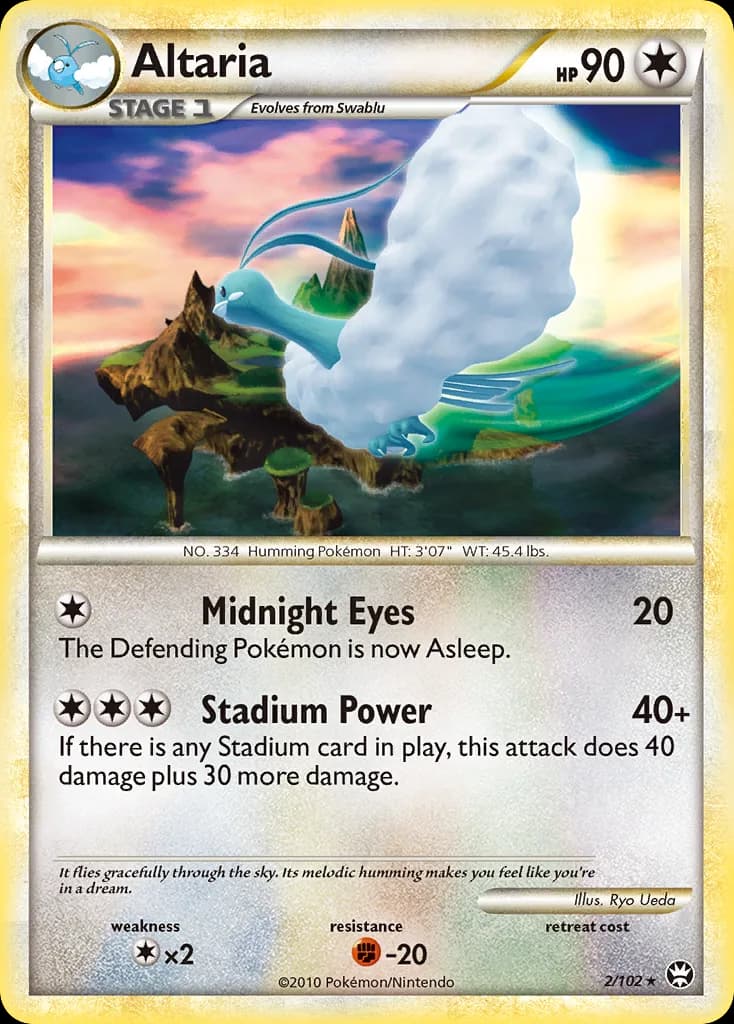 Altaria card front, Triumphant 2/102