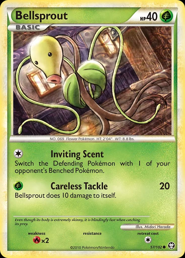 Triumphant Bellsprout card front, 57/102