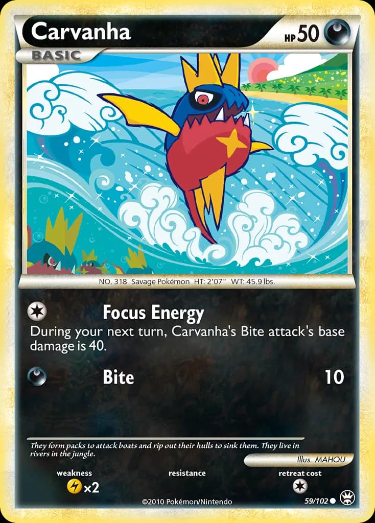 Triumphant Carvanha card front, 59/102