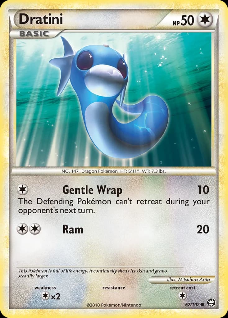 Triumphant Dratini card front, 62/102