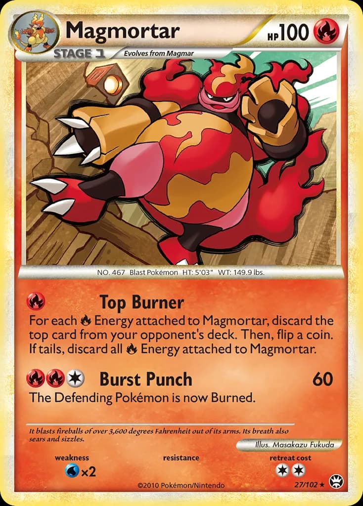 Triumphant Magmortar card front, 27/102