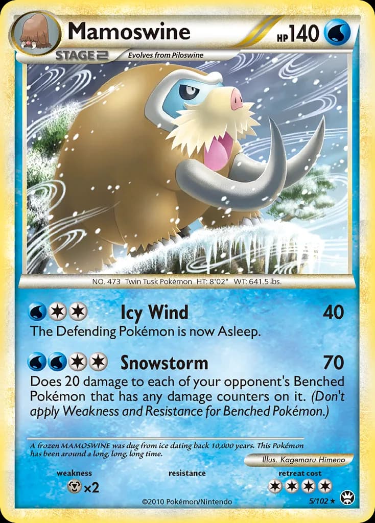 Triumphant Mamoswine card front, 5/102