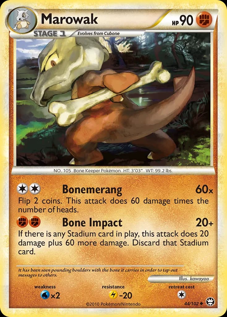 Triumphant Marowak card front, 44/102
