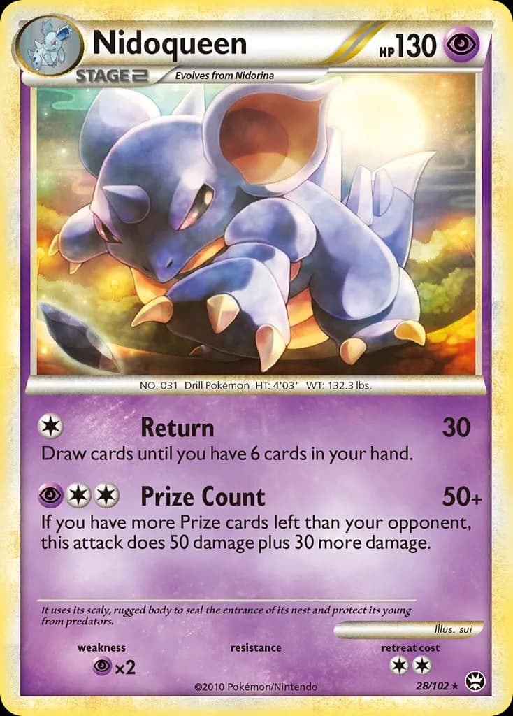 Triumphant Nidoqueen card front, 28/102