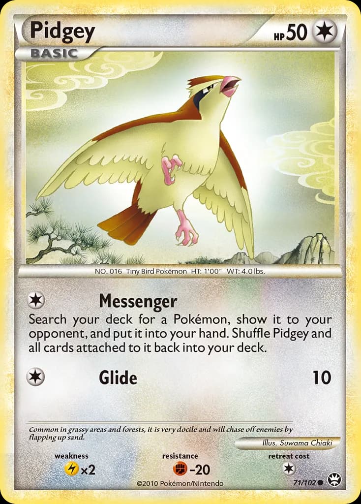 Triumphant Pidgey card front, 71/102