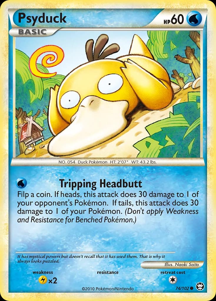 Psyduck card front, Triumphant 74/102
