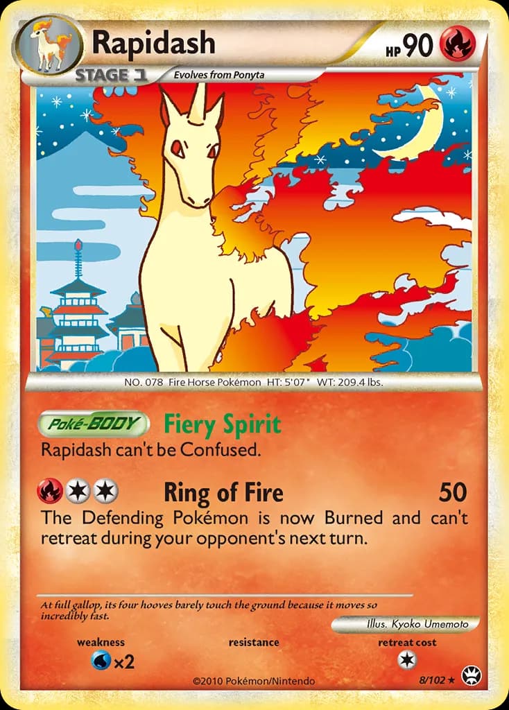 Triumphant Rapidash card front, 8/102