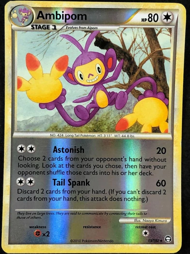 Ambipom reverse holo card front, Triumphant 13/102