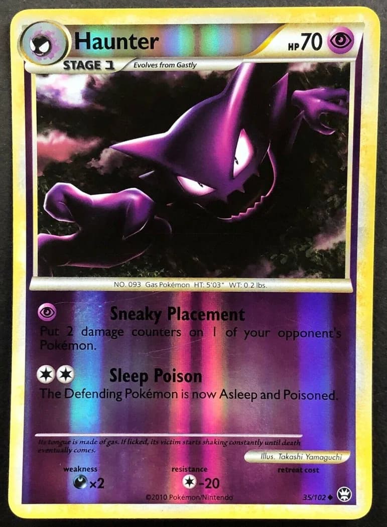 Haunter reverse holo card front, Triumphant 35/102