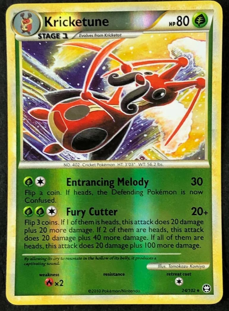 Kricketune reverse holo card front, Triumphant 24/102