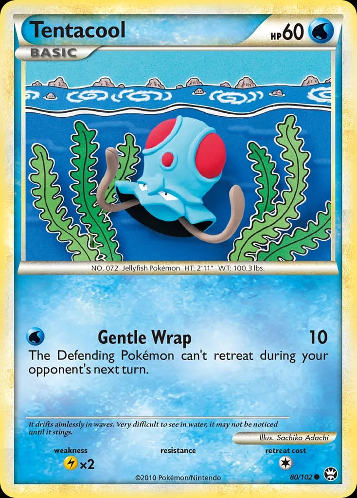Triumphant Tentacool card front, 80/102