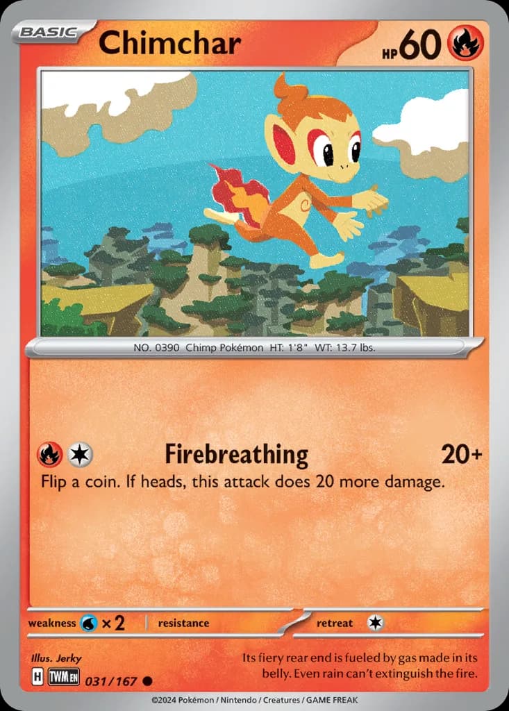 Twilight Masquerade Chimchar card front, 31/167