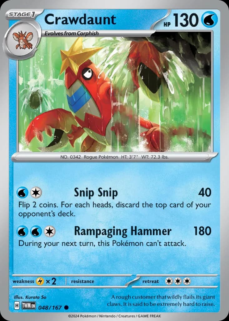 Twilight Masquerade Crawdaunt card front, 48/167