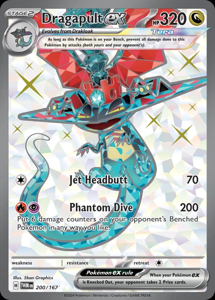 Dragapult ex card front, Twilight Masquerade 200/167
